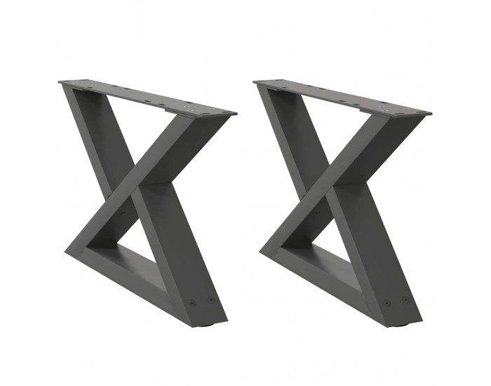 Sonata H Крака за масичка за кафе 2 бр. антрацит 60x(30-31,3) cm стомана