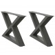 Sonata H Крака за масичка за кафе 2 бр. антрацит 60x(30-31,3) cm стомана