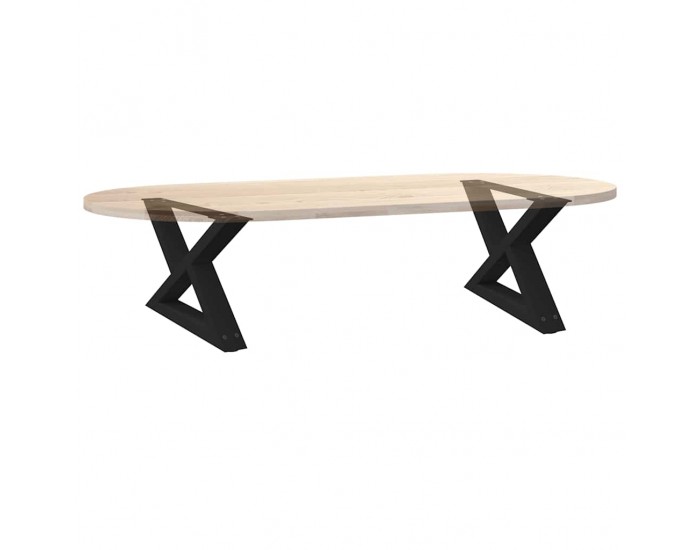 Sonata H Крака за масичка за кафе 2 бр. черни 50x(30-31,3) cm стомана Sonata H Крака за масичка за кафе 2 бр. черни 50x(30-31,3) cm стомана
