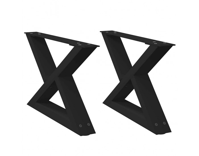 Sonata H Крака за масичка за кафе 2 бр. черни 50x(30-31,3) cm стомана Sonata H Крака за масичка за кафе 2 бр. черни 50x(30-31,3) cm стомана