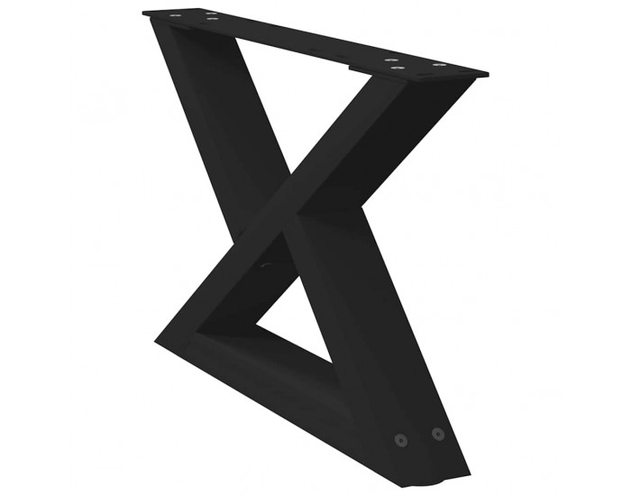 Sonata H Крака за масичка за кафе 2 бр. черни 50x(30-31,3) cm стомана Sonata H Крака за масичка за кафе 2 бр. черни 50x(30-31,3) cm стомана