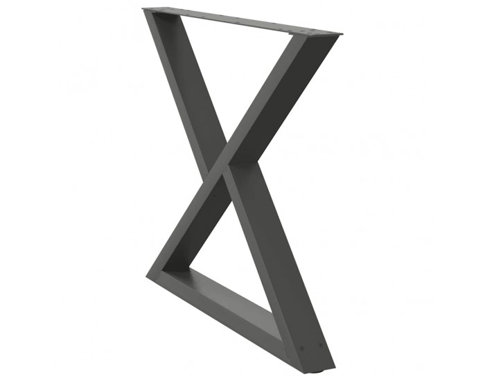 Sonata H Крака за маса за хранене 2 бр Антрацит 90x(72-73,3) cm Стомана