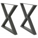 Sonata H Крака за маса за хранене 2 бр Антрацит 90x(72-73,3) cm Стомана
