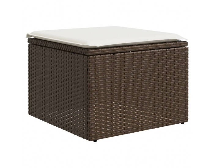 Sonata H Градински комплект с възглавници, 8 части, кафяв, полиратан