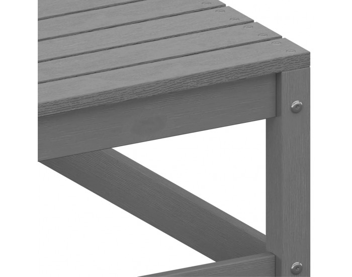 Sonata H Градински ъглови дивани, 2 бр, сиви, бор масив