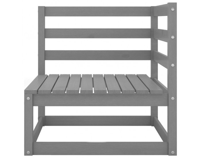 Sonata H Градински ъглови дивани, 2 бр, сиви, бор масив