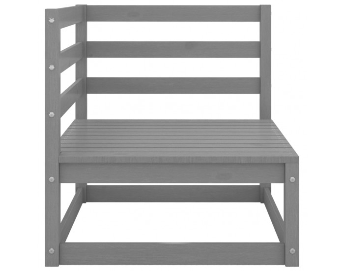 Sonata H Градински ъглови дивани, 2 бр, сиви, бор масив