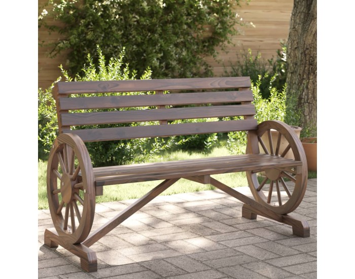 Sonata H Градинска пейка, 2-местна, масивна ела