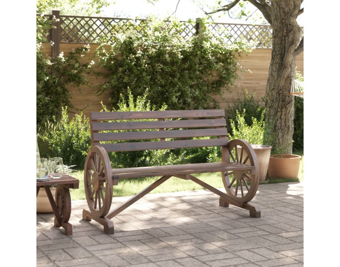 Sonata H Градинска пейка, 2-местна, масивна ела