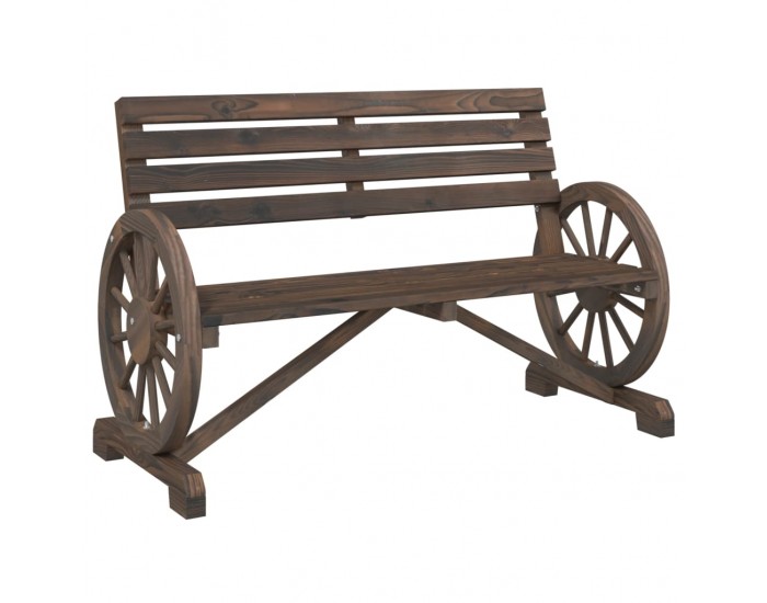 Sonata H Градинска пейка, 2-местна, масивна ела