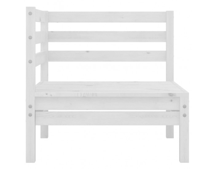 Sonata H Градински ъглови дивани, 2 бр, бели, бор масив