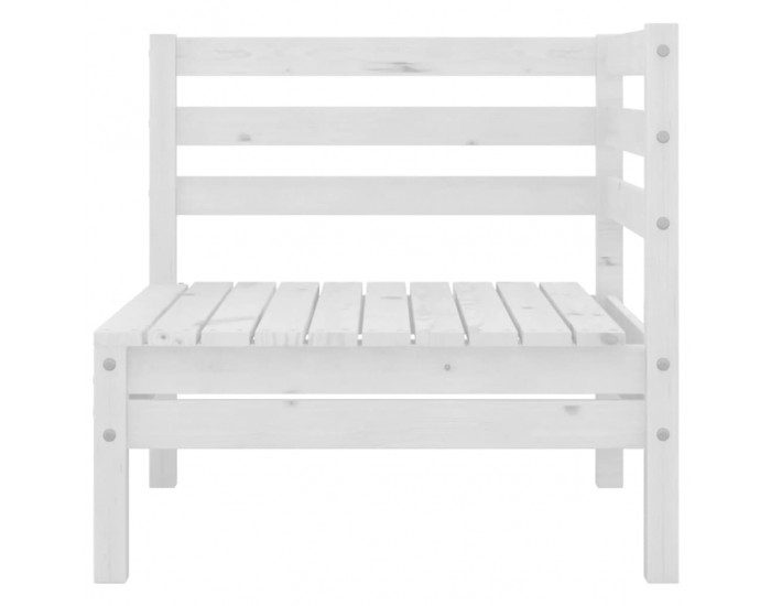 Sonata H Градински ъглови дивани, 2 бр, бели, бор масив