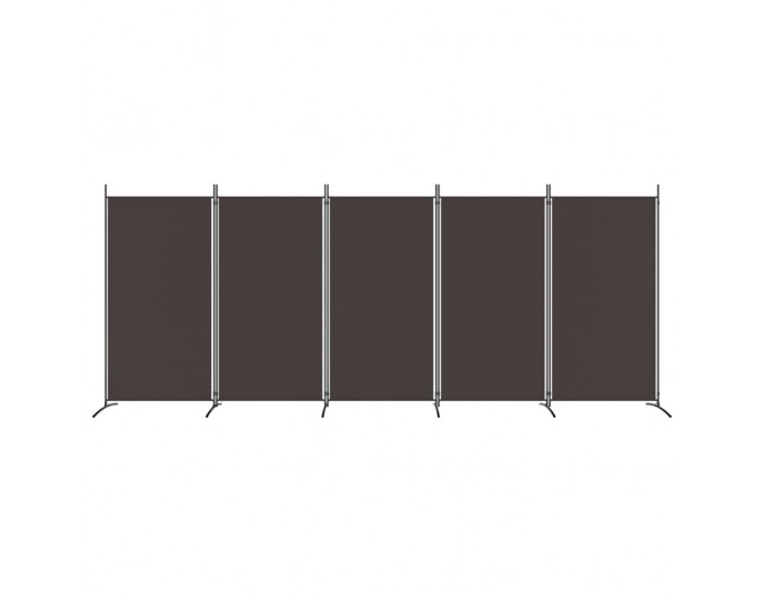 Sonata H Параван за стая, 5 панела, кафяв, 433x180 см, плат