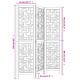 Sonata H Разделител за стая, 3 панела, кафяв, дърво пауловния масив Sonata H Разделител за стая, 3 панела, кафяв, дърво пауловния масив