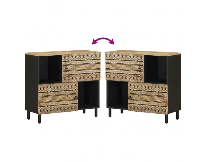 Sonata H Бюфет 80x33,5x75 см грубо мангово дърво масив