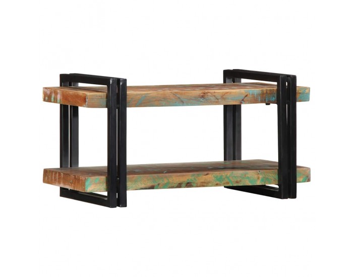 Sonata H Стенен рафт Многоцветен масивен дървен материал Възстановена