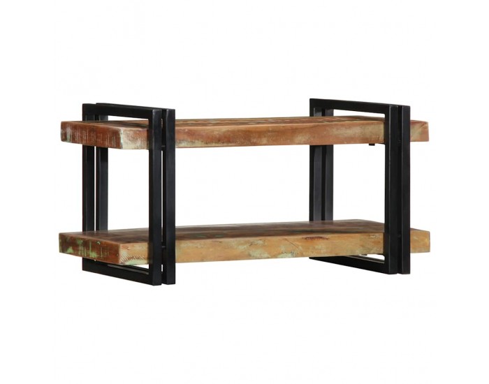 Sonata H Стенен рафт Многоцветен масивен дървен материал Възстановена