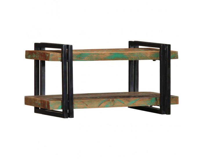 Sonata H Стенен рафт Многоцветен масивен дървен материал Възстановена