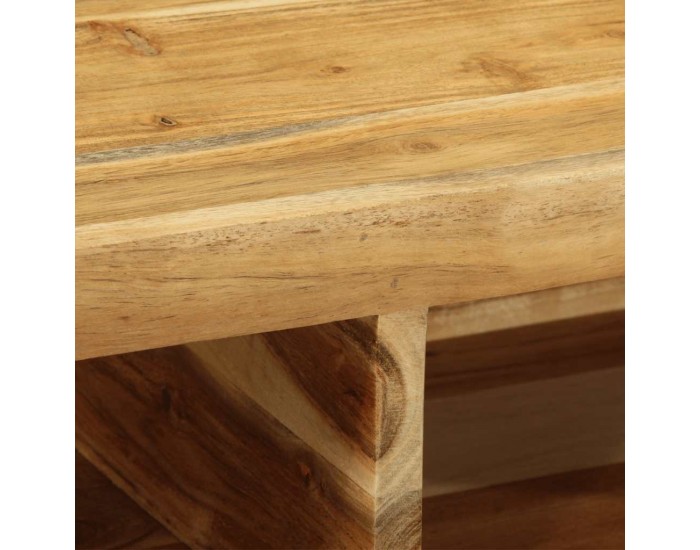 Sonata H Стенен шкаф за телевизор 100x30x19 cm Масивна дървесина Акация