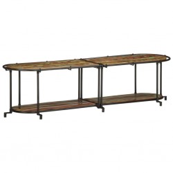 Sonata H ТВ шкаф 160x42x40 cm Масивна дървесина Възстановена - ТВ шкафове