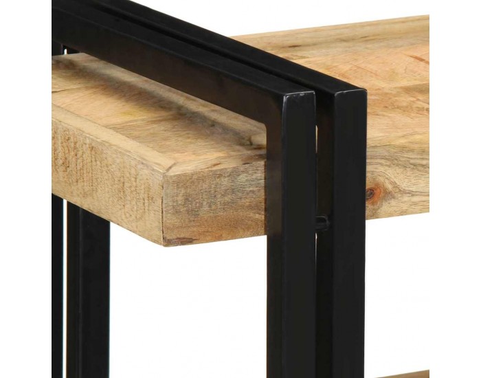 Sonata H Стенен рафт 70x33x35 cm Масивна груба дървесина Манго