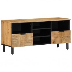 Sonata H TV шкаф кафяв 100x33x46 cm масивна дървесина манго - ТВ шкафове