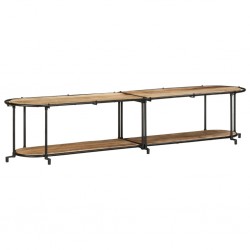 Sonata H ТВ шкаф, 200x42x40 см, грубо мангово дърво масив - ТВ шкафове