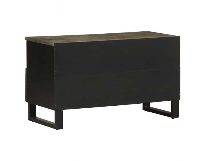 Sonata H ТВ шкаф, черен, 80x33x46 см, мангово дърво масив