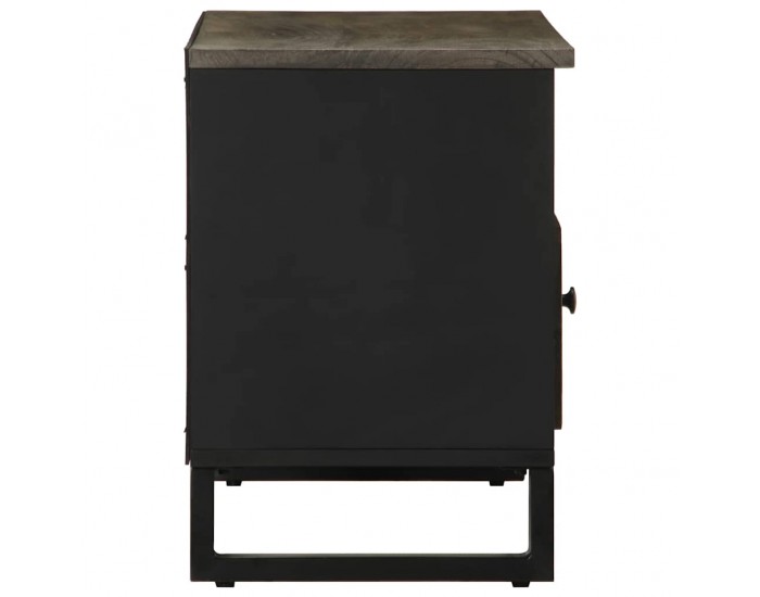 Sonata H ТВ шкаф, черен, 80x33x46 см, мангово дърво масив