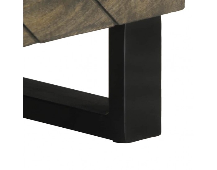 Sonata H ТВ шкаф, черен, 80x33x46 см, мангово дърво масив