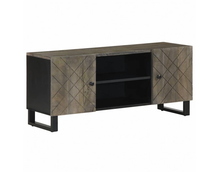 Sonata H ТВ шкаф, черен, 105x33x46 см, масивно мангово дърво