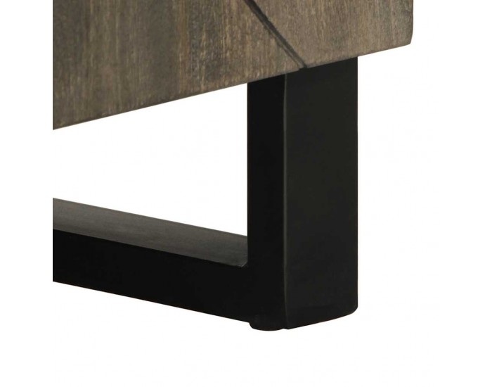 Sonata H ТВ шкаф, черен, 105x33x46 см, масивно мангово дърво