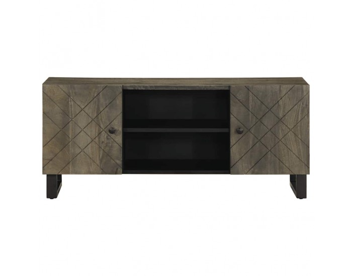 Sonata H ТВ шкаф, черен, 105x33x46 см, масивно мангово дърво