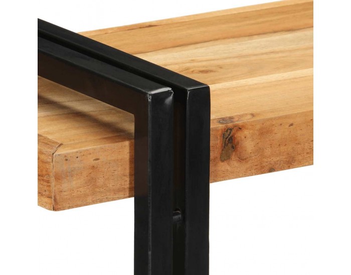 Sonata H Стенен рафт 90x33x45 cm Масивна дървесина Акация