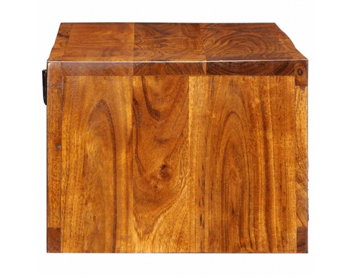 Sonata H Стенен ТВ шкаф Многоцветен 100x30x22 Масивна дървесина Акация