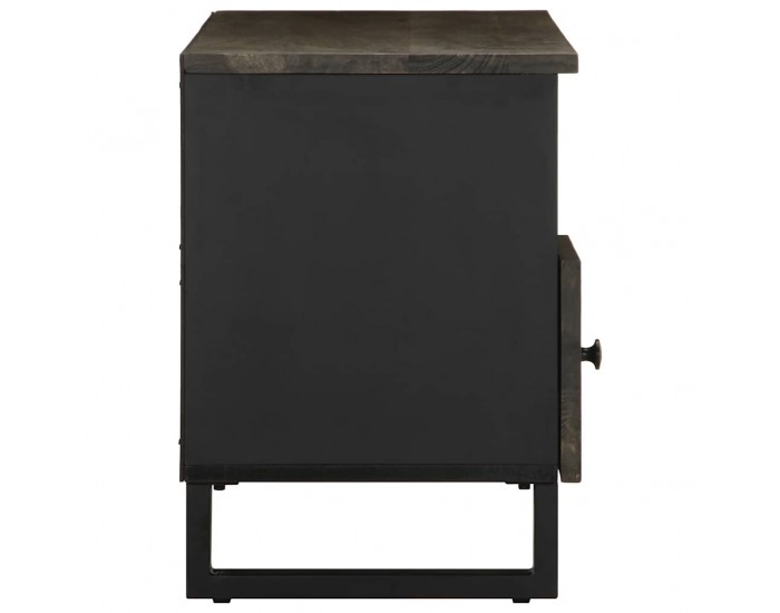 Sonata H ТВ шкаф, черен, 100x33x46 см, мангово дърво масив