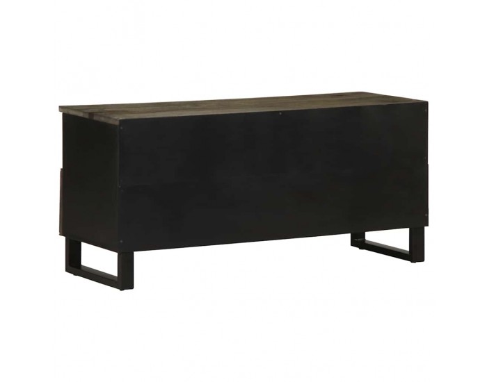 Sonata H ТВ шкаф, черен, 100x33x46 см, мангово дърво масив