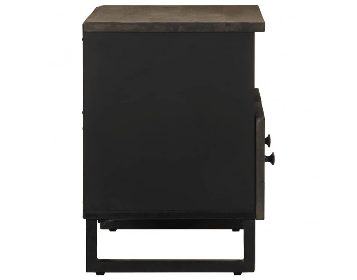 Sonata H ТВ шкаф, черен, 70x33x46 см, мангово дърво масив