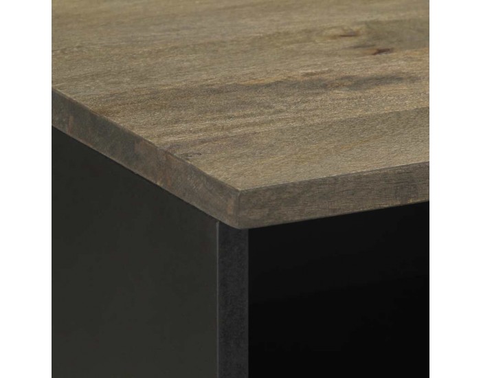 Sonata H ТВ шкаф, черен, 70x33x46 см, мангово дърво масив