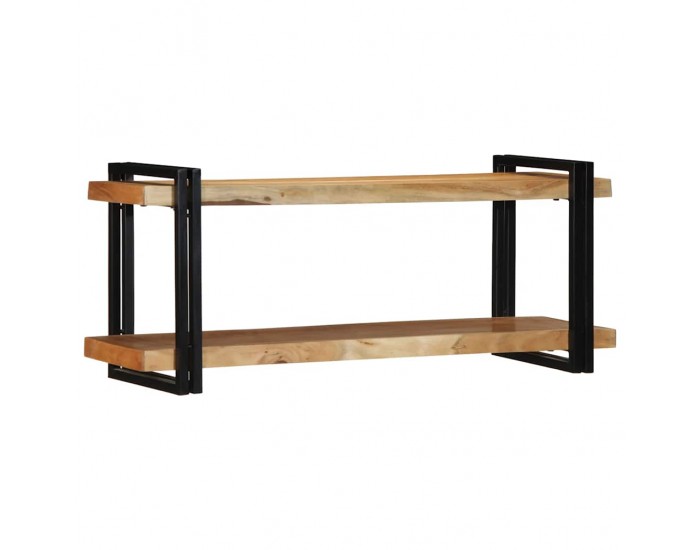 Sonata H Стенен рафт 110x33x45 cm Масивна дървесина Акация