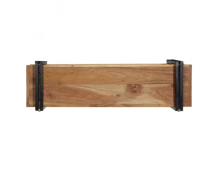 Sonata H Стенен рафт 110x33x45 cm Масивна дървесина Акация