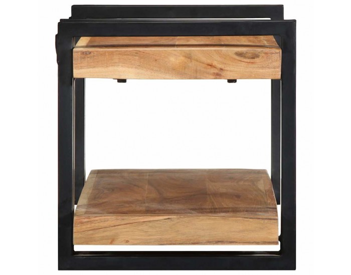 Sonata H Стенен рафт 70x33x35 cm Масивна дървесина Акация