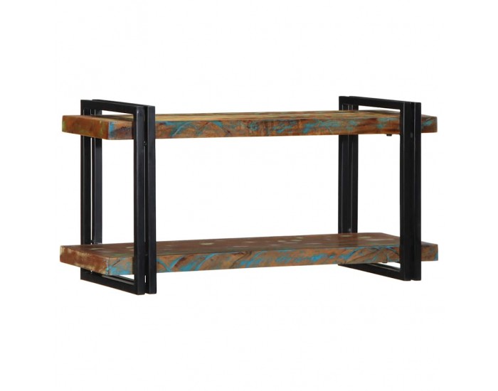 Sonata H Стенен рафт Многоцветен масивен дървен материал Възстановена