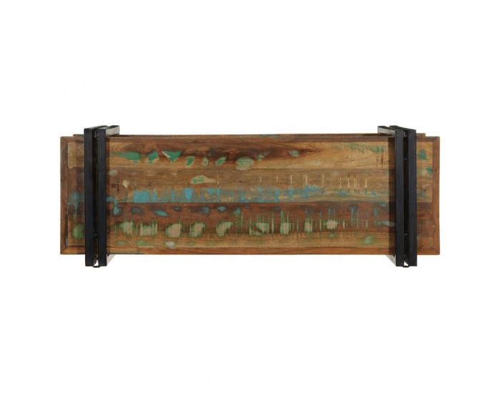 Sonata H Стенен рафт Многоцветен масивен дървен материал Възстановена