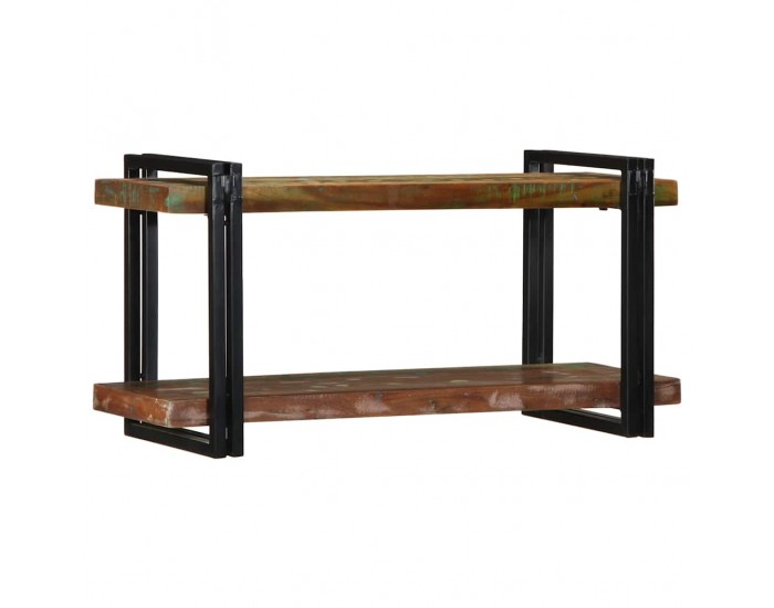 Sonata H Стенен рафт Многоцветен масивен дървен материал Възстановена