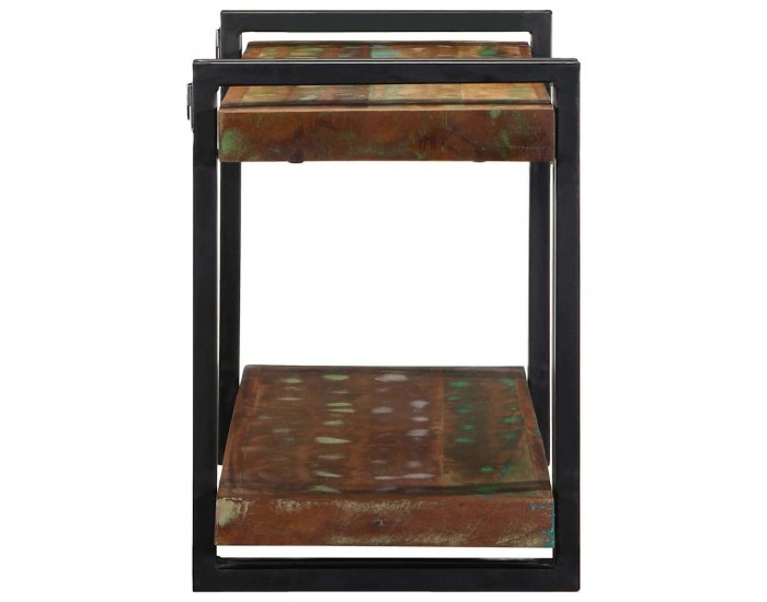 Sonata H Стенен рафт Многоцветен масивен дървен материал Възстановена