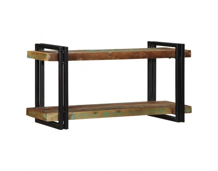 Sonata H Стенен рафт Многоцветен масивен дървен материал Възстановена