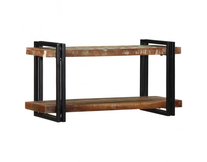 Sonata H Стенен рафт Многоцветен масивен дървен материал Възстановена