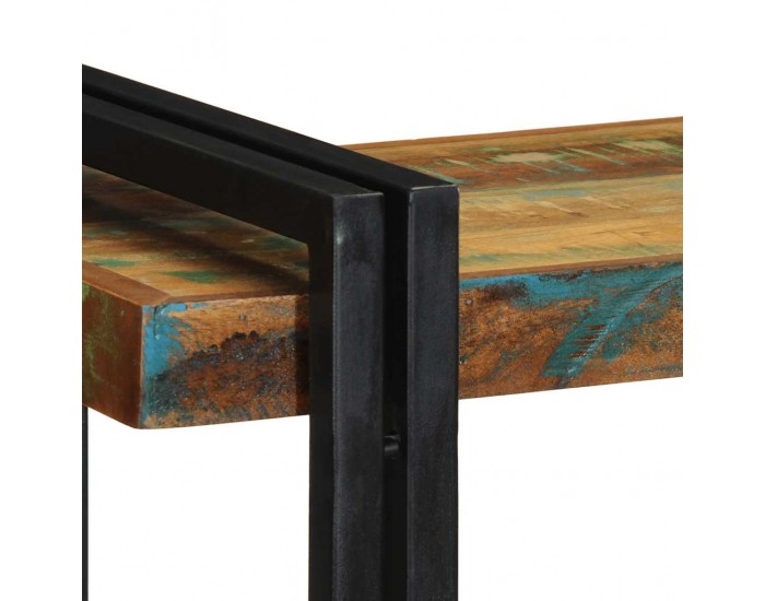 Sonata H Стенен рафт Многоцветен масивен дървен материал Възстановена