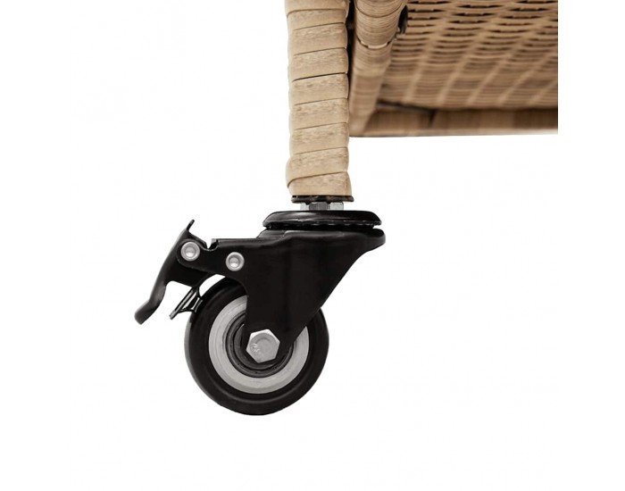 Sonata H Градинска кутия за съхранение с колела Смесена бежова